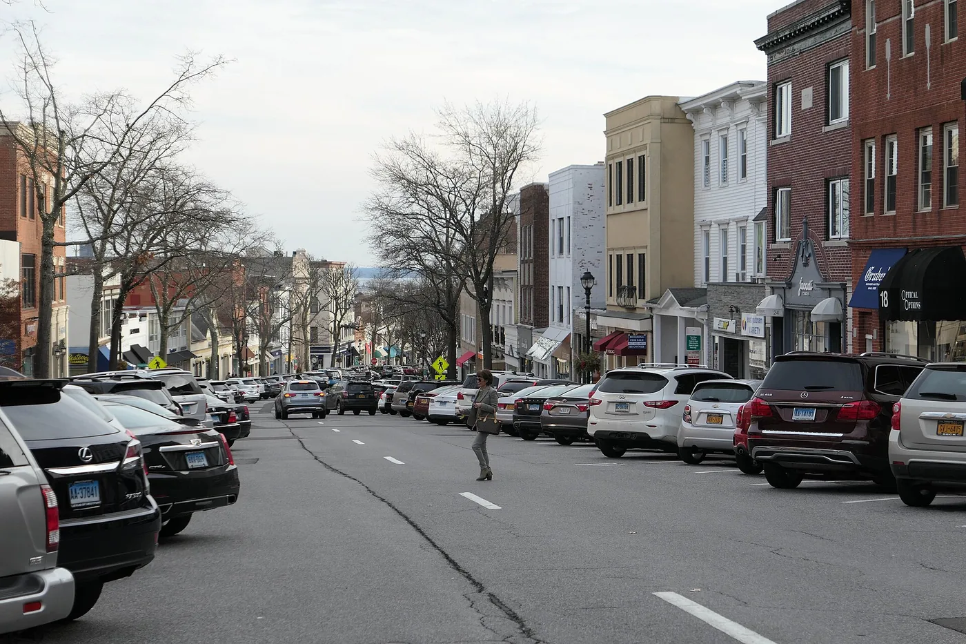 Shops along Greenwich Avenue in Greenwich, Connecticut